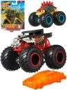 Mattel HOT WHEELS Auto Monster Trucks Kaskadérské kousky set s vrakem kov