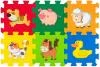Měkké bloky Zvířátka 6ks pěnový koberec baby vkládací puzzle podložka na zem Zvířátka na farmě
