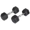 Merco Hex Rubber Dumbbell činka 1 pár
