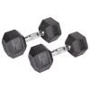 Merco Hex Rubber Dumbbell činka 1 pár
