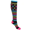 Merco Striped Dots dámské kompresní podkolenky