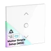 Meross MRS100MA(EU) bílý Wi-Fi Matter spínač pro rolety, balení 4 ks