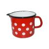 Metalac Hrnek smalt s výlevkou pr.12cm 1,2l PUNTÍK ČRV