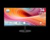 MSI monitor PRO MP341CQ E12, 34[34] VA zakřivený /3440x1440 (UWQHD)/120Hz/1ms/2 x HDMI/DP/černý