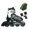 Muuwmi SET nastav. dětské inline brusle, zelené vel. 29-32, chrániče,taška