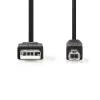 Nedis CCGB60100BK30 - USB 2.0 kabel | A Zástrčka - B Zástrčka | 3 m | Černá barva Nedis CCGB60100BK30 - USB 2.0 kabel | A Zástrčka - B Zástrčka | 3 m | Černá barva