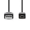 Nedis CCGB60300BK20 - USB 2.0 kabel | A Zástrčka - Mini 5-Pin Zástrčka | 2 m | Černá barva Nedis CCGB60300BK20 - USB 2.0 kabel | A Zástrčka - Mini 5-Pin Zástrčka | 2 m | Černá barva
