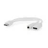 Nedis CCGB64922WT01 - USB-C Adaptér| | USB-C Zástrčka | USB-C Zásuvka / 3,5 mm Zásuvka | 0.10 m | Kulatý | Poniklované Nedis CCGB64922WT01 - USB-C Adaptér| | USB-C Zástrčka | USB-C Zásuvka / 3,5 mm Zásuvka | 0.10 m | Kulatý | Poniklované