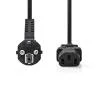 Nedis CEGB10000BK20 - Napájecí Kabel | Úhlová zástrčka Schuko - IEC-320-C13 | 2 m | Černá barva Nedis CEGB10000BK20 - Napájecí Kabel | Úhlová zástrčka Schuko - IEC-320-C13 | 2 m | Černá barva
