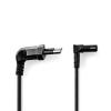Nedis CEGL11075BK20 - Napájecí Kabel | Typ F Zástrčka | IEC-320-C1 | Úhlový | Úhlový | 2.00 m | Černá