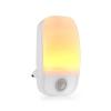 Nedis LNLW10WT- LED Noční Světlo do Zásuvky | Pohybový senzor | Denní / noční senzor | 0.55 W | 11 lm | Teplá Bílá