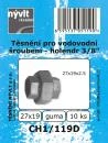 Nývlt Těsnění holendru vodovod.3/8[34] 27x19mm gum. CH1/119D (10ks)