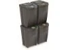 Prosperplast Odpadkový koš SORTIBOX 4 x 35 l šedý Prosperplast Odpadkový koš SORTIBOX 4 x 35 l šedý