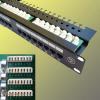 Opticord OPTIX UTP Patch panel 24 port Cat.5E Black L type