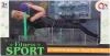 Panáček kloubový fitness sportovec panák set s lavicí a činkami plast