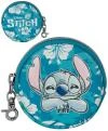 Peněženka dětská Stitch kapesní kulatá na zip s karabinkou Peněženka dětská Stitch kapesní kulatá na zip s karabinkou