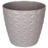 Plastkon Crystal Mat šedý dekorativní květináč Plastkon Crystal Mat šedý dekorativní květináč