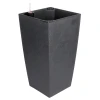 Plastkon Delto Stone antracitová 30 x 58 cm samozavlažovací květináč Plastkon Delto Stone antracitová 30 x 58 cm samozavlažovací květináč