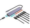 Platinet HUB 7IN1 10GBS USB-C TO 4X USB-C 3.2 GEN2 + 2X USB-A 3.2 GEN1 + 1X USB-C PD 100W ALU Platinet HUB 7IN1 10GBS USB-C TO 4X USB-C 3.2 GEN2 + 2X USB-A 3.2 GEN1 + 1X USB-C PD 100W ALU
