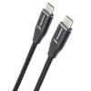 PremiumCord Kabel USB-C M/M, 240W 480Mbps černý bavlněný oplet, 0,5m PremiumCord Kabel USB-C M/M, 240W 480Mbps černý bavlněný oplet, 0,5m