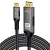 PremiumCord USB-C na HDMI kabel 2m rozlišení obrazu 8K@60Hz,4K@144Hz Aluminium