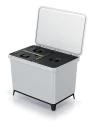 Prosperplast Odpadkový koš SYSTEMA 1x23l + 2x10l popelavý Prosperplast Odpadkový koš SYSTEMA 1x23l + 2x10l popelavý