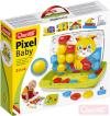 Quercetti Hra Baby Pixel Junior mozaika velké kloboučky se stojánkem cestovní