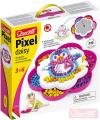 Quercetti Hra Pixel Daisy mozaika kopretina s kolíčky set 240ks + 3 předlohy