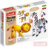 Quercetti Tecno Puzzle pohyblivé 3D lev + zebra 26 dílků (stavebnice)