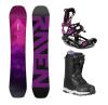 Raven Destiny dámský snowboard + Raven Fastec FT360 black/fuchsia vázání + Gravity Aura Atop black obuv