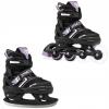 Raven Helixi Black/Violet dětské kolečkové brusle 2v1 - svítící kola LED