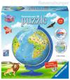 Ravensburger Puzzle 3D Dětský globus 180 dílků 20cm AJ plast Ravensburger Puzzle 3D Dětský globus 180 dílků 20cm AJ plast