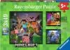 Ravensburger Puzzle 3x49 dílků Minecraft Biomes 21x21cm skládačka 3v1