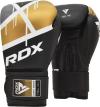 RDX Boxerské rukavice F7 Ego, černo zlaté, 12 oz