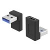 PremiumCord USB-C Female na USB3.0 typ A Male černá zahnutá 90° redukce PremiumCord USB-C Female na USB3.0 typ A Male černá zahnutá 90° redukce