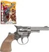 Revolver dětský kovbojský 14cm kovový kolt stříbrný