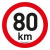 Samolepka omezení rychlosti 80 km/h reflexní (200 mm)