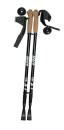 Sedco Trekové hole NORDIC WALKING ALU7075 černé vel. 65-140 cm