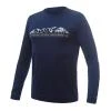 SENSOR Merino Active Mountains pánské triko dl. rukáv Deep Blue