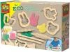 SES Creative Modelína Eco bezlepková 3x 90g + dřevěné nástroje