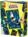 SES Creative Obrázky vyškrabávací holografické set 6 karet s rydlem