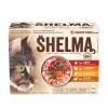 SHELMA Cat kuřecí, hovězí, kachní a krůtí, kapsa 85 g (12 pack) (bal. 4 ks)