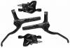 Shimano brzda kotoučová MT201 černá, přední + zadní komplet bez kotoučů, černé hadice, v krabičce