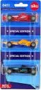 Siku Auto závodní formule set 3ks závodnička model kov 0411