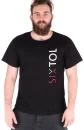 SIXTOL Tričko pánské T-SHIRT, černá, velikost L, 100% bavlna