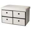 Storage Solutions Taburet s úložným prostorem 60 × 38 × 38 cm krémový Storage Solutions Taburet s úložným prostorem 60 × 38 × 38 cm krémový