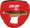 Sulov Box chránič hlavy uzavřený kožený červený