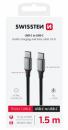 SWISSTEN DATOVÝ KABEL TEXTILE II USB-C / USB-C 1,5 M ČERNÝ