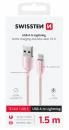 Swissten DATOVÝ KABEL TEXTILE II USB / LIGHTNING 1,5 M RŮŽOVÝ Swissten DATOVÝ KABEL TEXTILE II USB / LIGHTNING 1,5 M RŮŽOVÝ