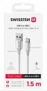 Swissten DATOVÝ KABEL TEXTILE II USB / USB-C 1,5 M BÍLÝ Swissten DATOVÝ KABEL TEXTILE II USB / USB-C 1,5 M BÍLÝ